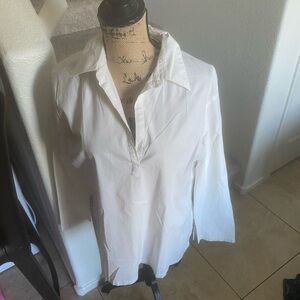 Eddie Bauer White Collared Shirt